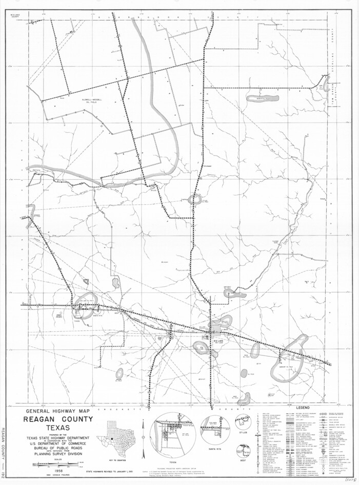 79636, General Highway Map, Reagan County, Texas, Texas State Library and Archives