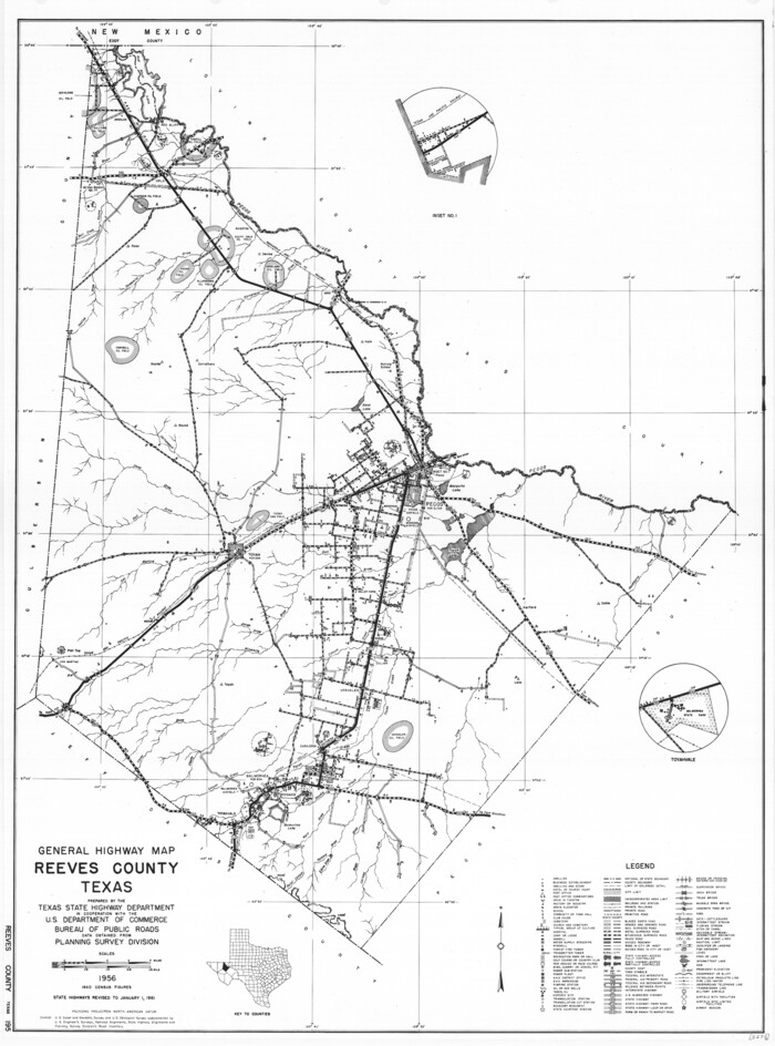 79638, General Highway Map, Reeves County, Texas, Texas State Library and Archives
