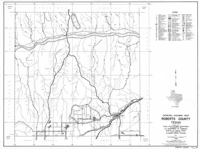 79640, General Highway Map, Roberts County, Texas, Texas State Library and Archives