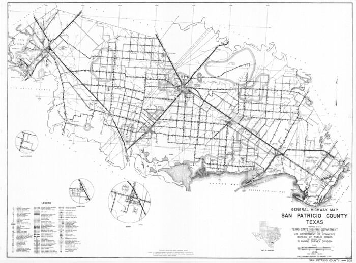 79647, General Highway Map, San Patricio County, Texas, Texas State Library and Archives