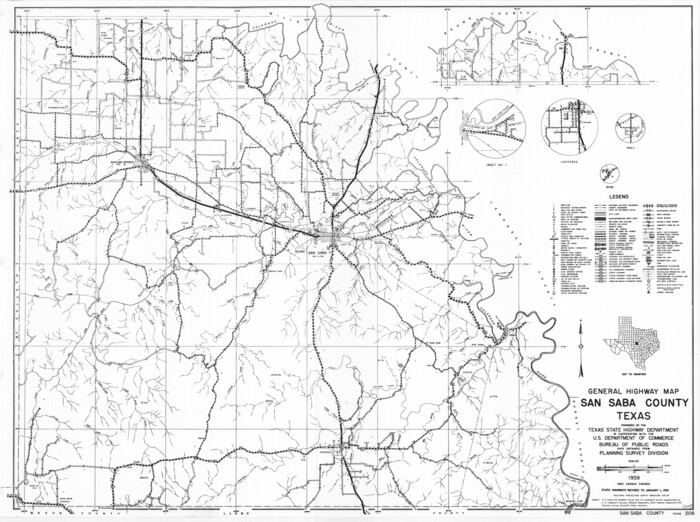 79648, General Highway Map, San Saba County, Texas, Texas State Library and Archives