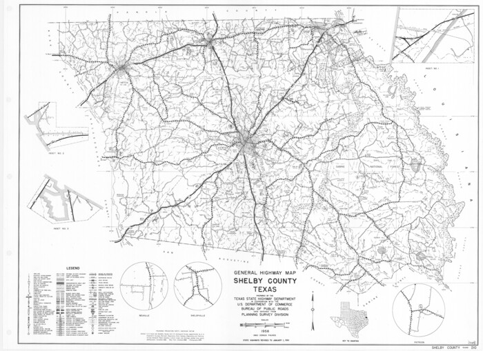 79652, General Highway Map, Shelby County, Texas, Texas State Library and Archives