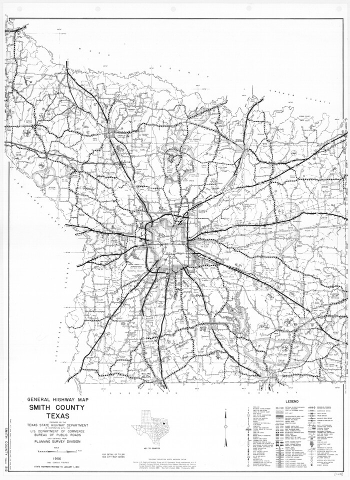 79654, General Highway Map, Smith County, Texas, Texas State Library and Archives