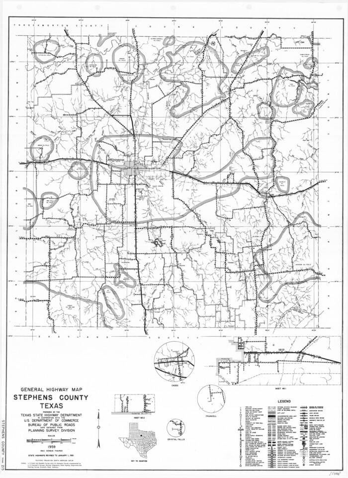 79660, General Highway Map, Stephens County, Texas, Texas State Library and Archives