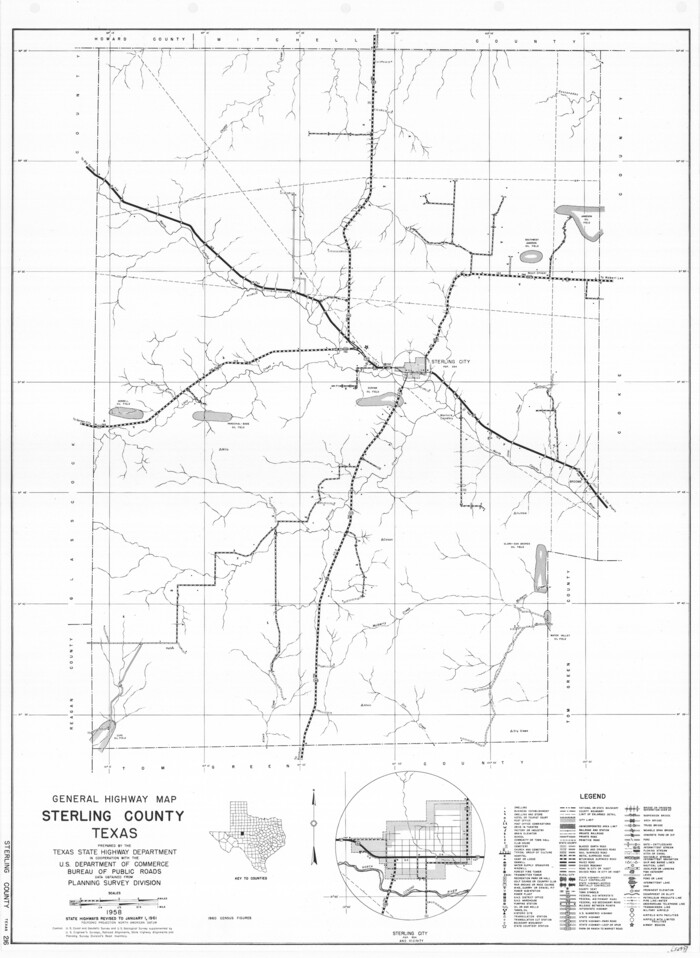 79661, General Highway Map, Sterling County, Texas, Texas State Library and Archives