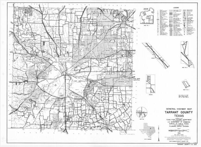 79664, General Highway Map, Tarrant County, Texas, Texas State Library and Archives