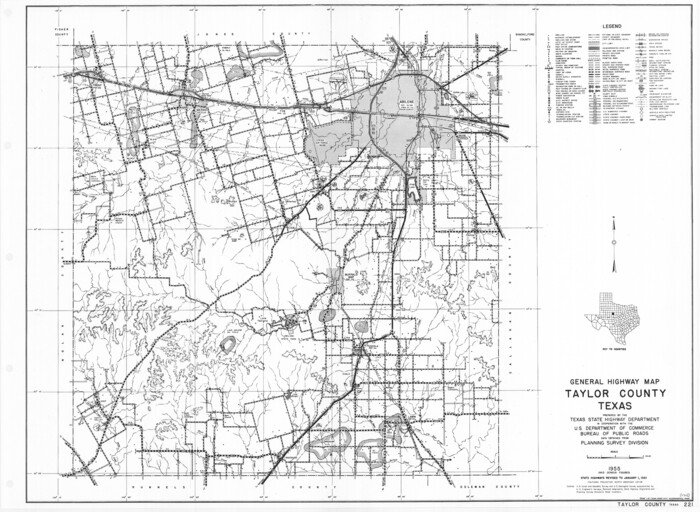 79672, General Highway Map, Taylor County, Texas, Texas State Library and Archives