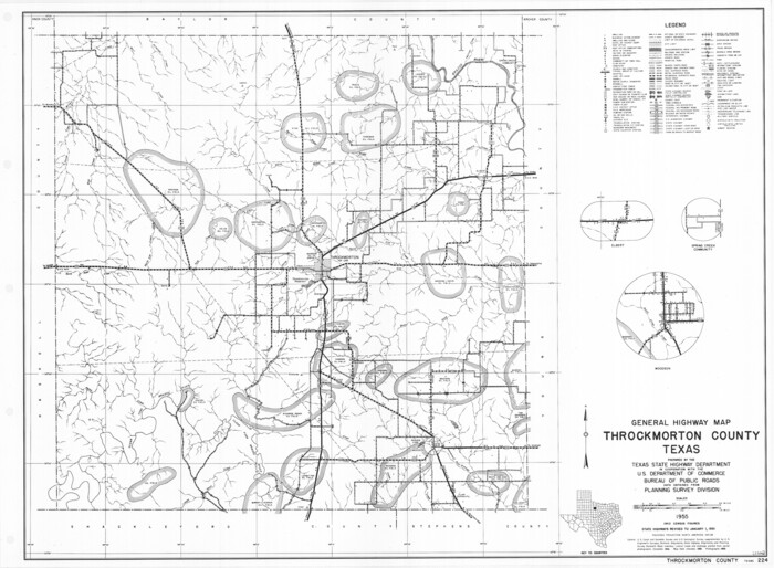 79676, General Highway Map, Throckmorton County, Texas, Texas State Library and Archives
