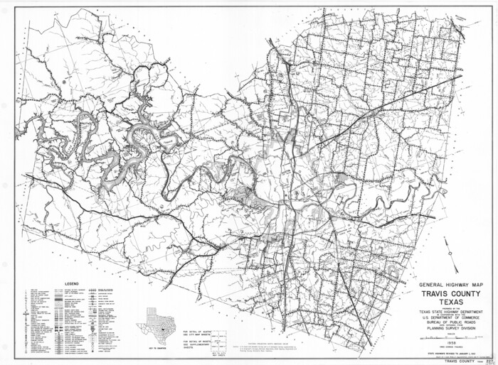 79680, General Highway Map, Travis County, Texas, Texas State Library and Archives