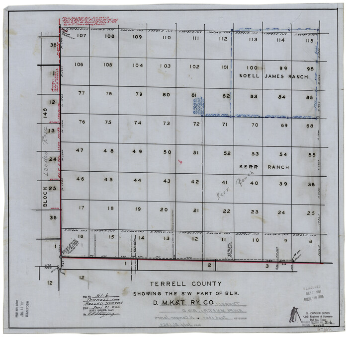 7969, Terrell County Rolled Sketch 51B, General Map Collection