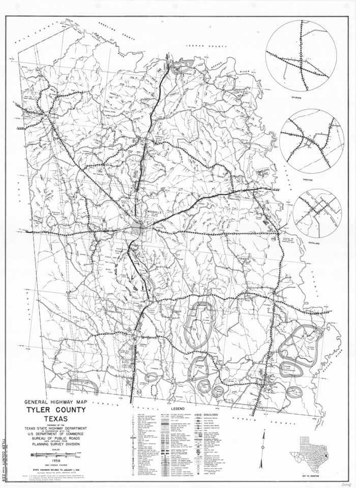 79690, General Highway Map, Tyler County, Texas, Texas State Library and Archives