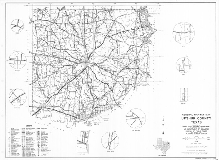 79692, General Highway Map, Upshur County, Texas, Texas State Library and Archives