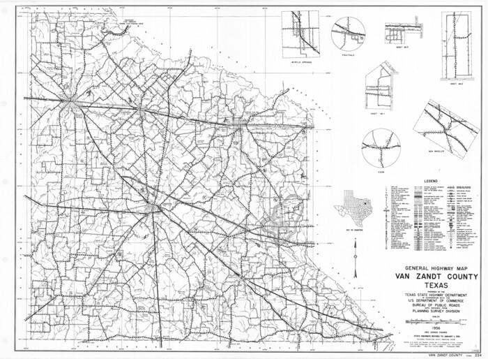 79696, General Highway Map, Van Zandt County, Texas, Texas State Library and Archives