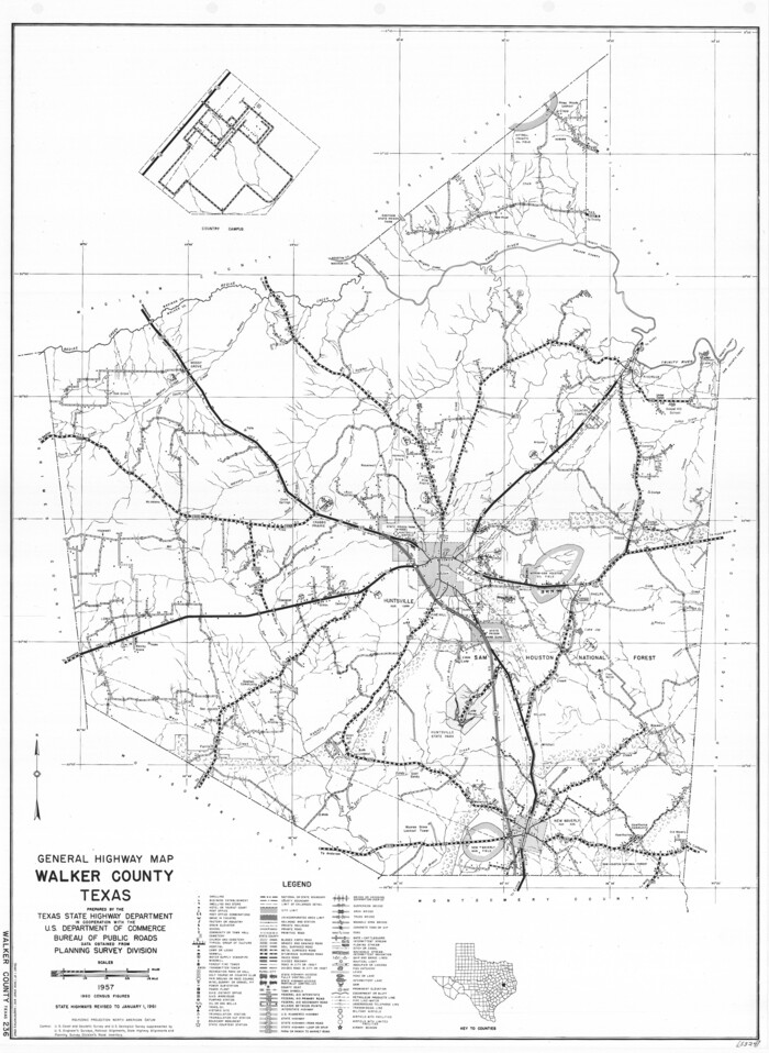79698, General Highway Map, Walker County, Texas, Texas State Library and Archives
