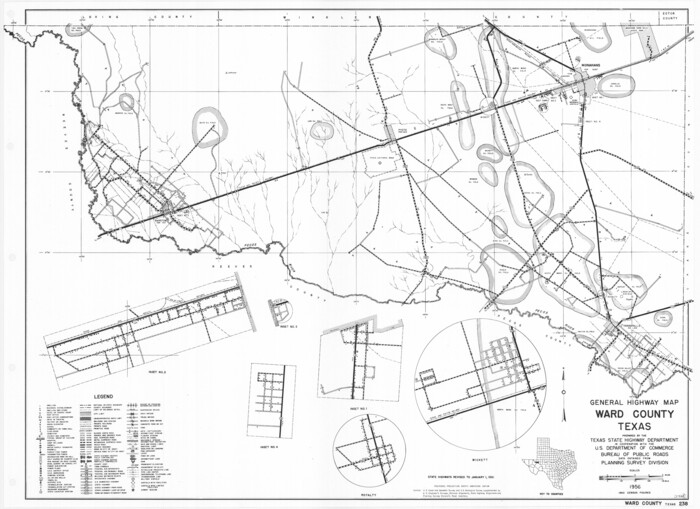 79702, General Highway Map, Ward County, Texas, Texas State Library and Archives