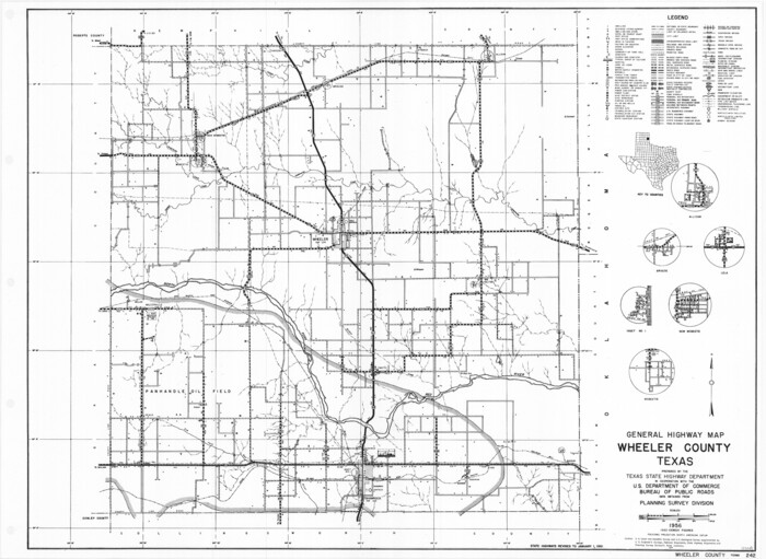 79708, General Highway Map, Wheeler County, Texas, Texas State Library and Archives