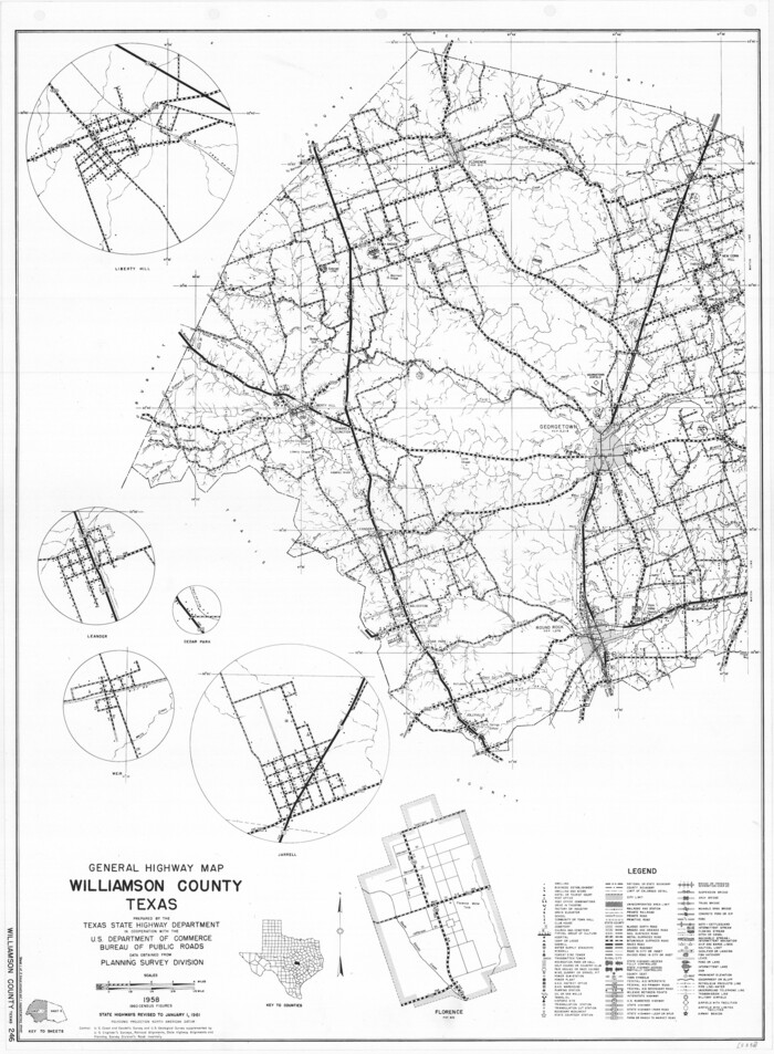 79712, General Highway Map, Williamson County, Texas, Texas State Library and Archives