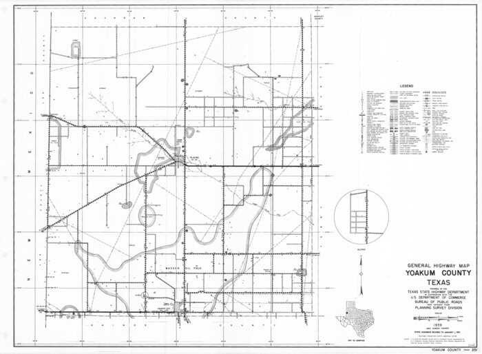 79719, General Highway Map, Yoakum County, Texas, Texas State Library and Archives