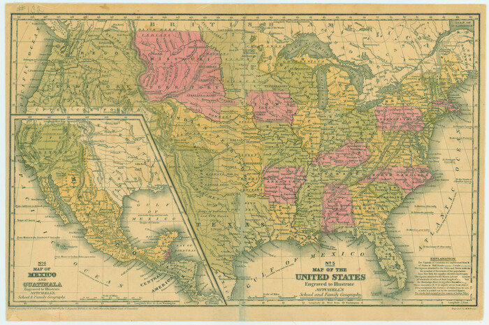 79734, Map of the United States Engraved to Illustrate Mitchell's School and Family Geography, Texas State Library and Archives