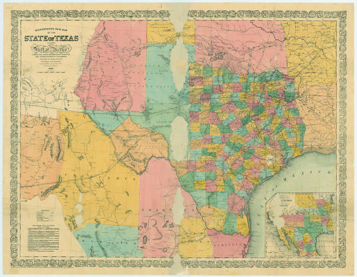 79735, Richardsons New Map of the State of Texas Including Part of Mexico Compiled from Government Surveys and other Authentic Documents, Texas State Library and Archives