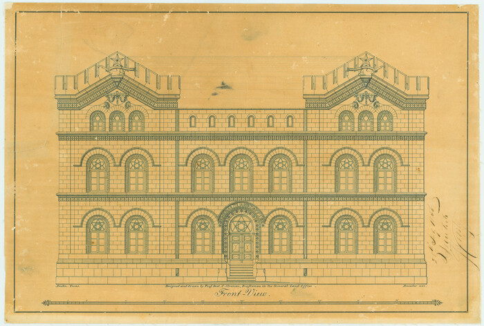79738, Stremme General Land Office Drawings, front view, Texas State Library and Archives