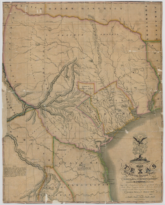 79740, Map of Texas with Parts of the Adjoining States, Texas State Library and Archives
