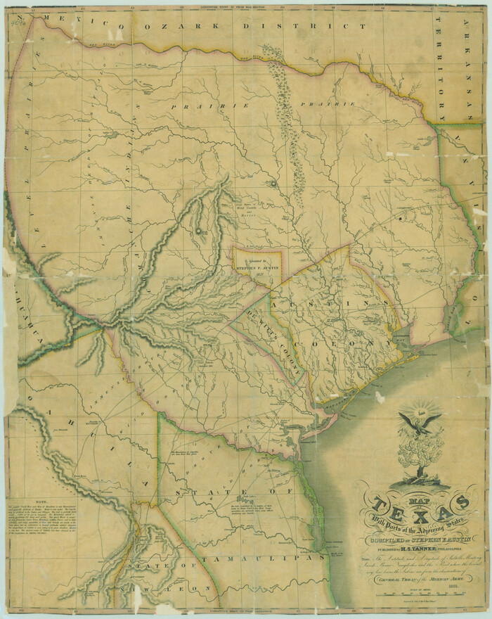 79740, Map of Texas with Parts of the Adjoining States, Texas State Library and Archives