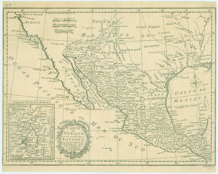 79741, Carte du Mexique ou de la Nouvelle Espagne, Texas State Library and Archives