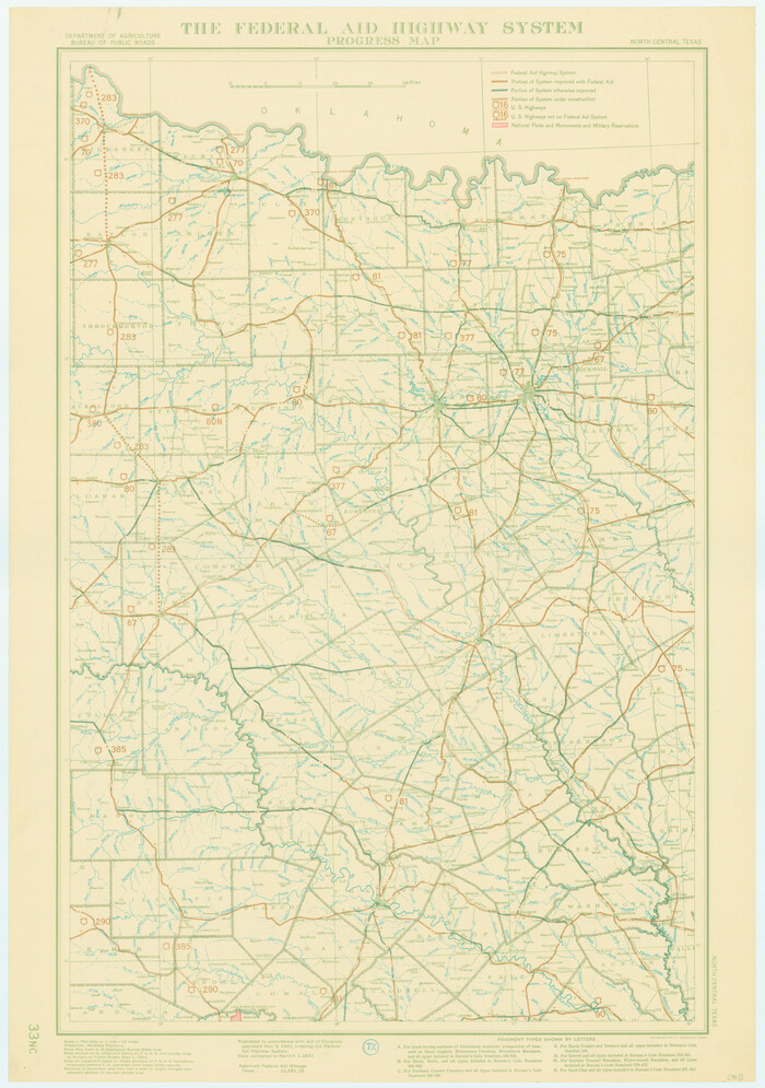 79745, The Federal Aid Highway System Progress Map, Texas State Library and Archives