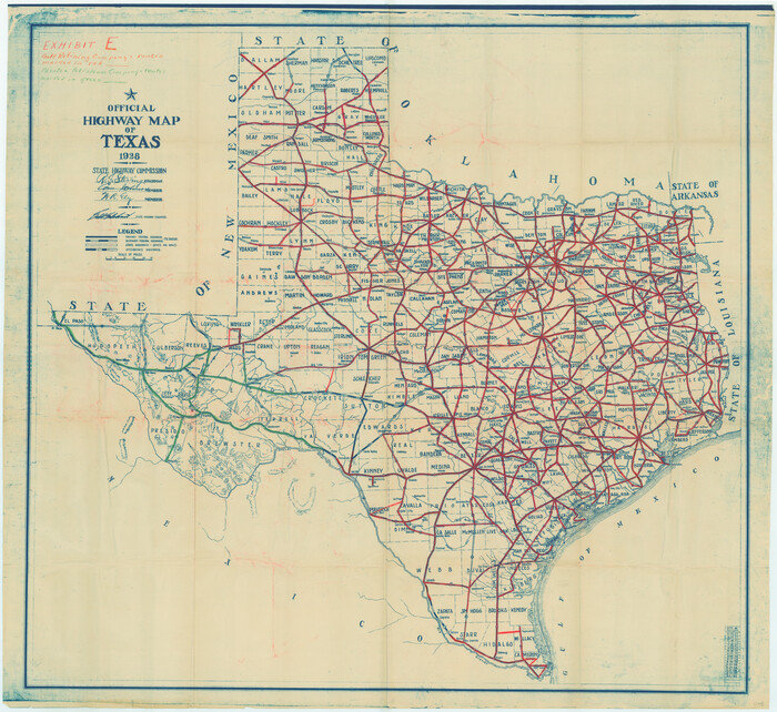 79746, Official Highway Map of Texas, Texas State Library and Archives