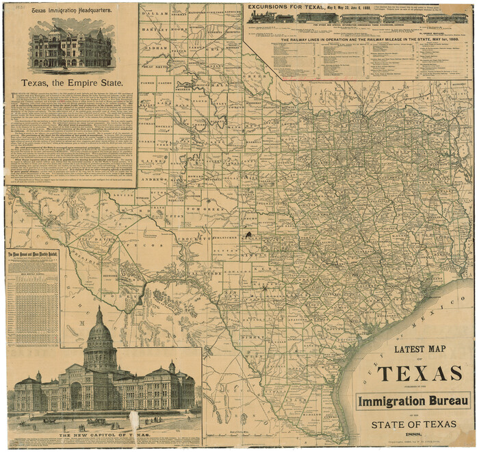 79747, Latest Map of the State of Texas, Texas State Library and Archives

