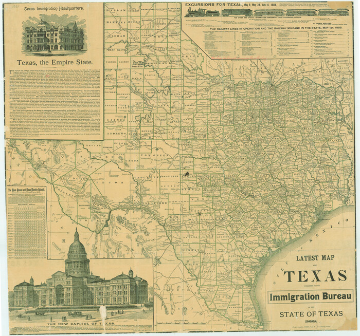 79747, Latest Map of the State of Texas, Texas State Library and Archives