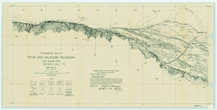 79754, Topographic Map of Texas and Oklahoma Boundary, Fort Augur Area, Texas State Library and Archives