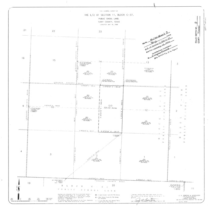 7983, Terry County Rolled Sketch 9, General Map Collection