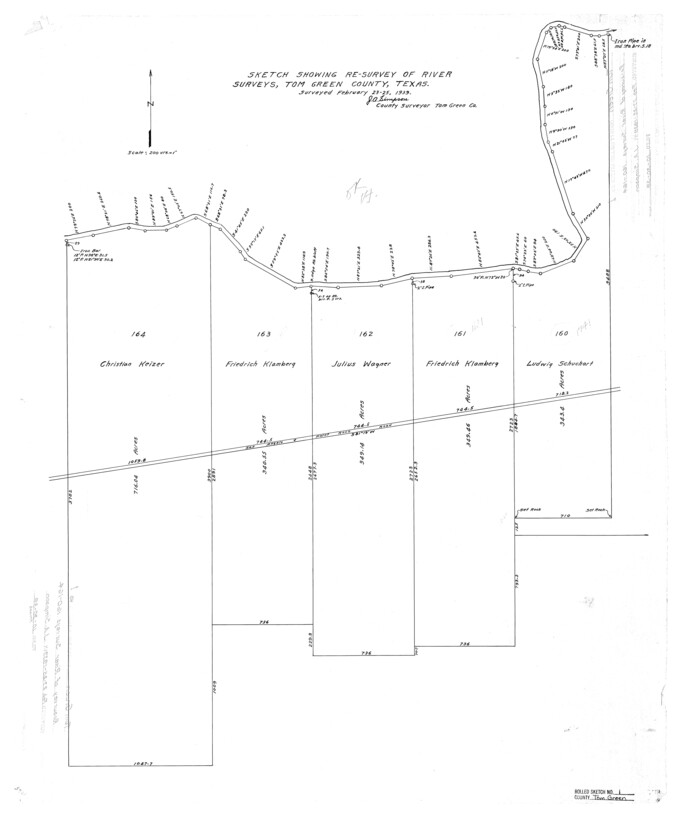 7991, Tom Green County Rolled Sketch 1, General Map Collection