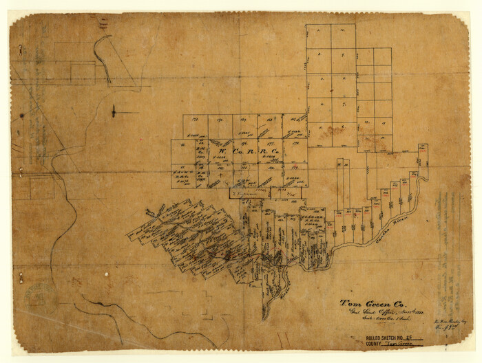 8007, Tom Green County Rolled Sketch 25, General Map Collection