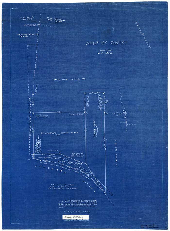 8020, Travis County Rolled Sketch 18, General Map Collection