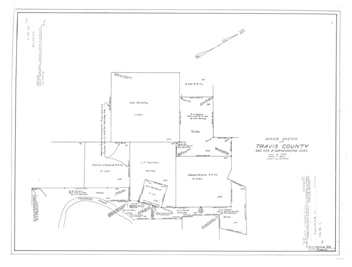 8026, Travis County Rolled Sketch 25, General Map Collection