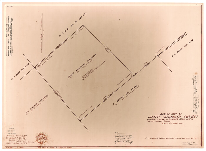 8044, Travis County Rolled Sketch 48, General Map Collection