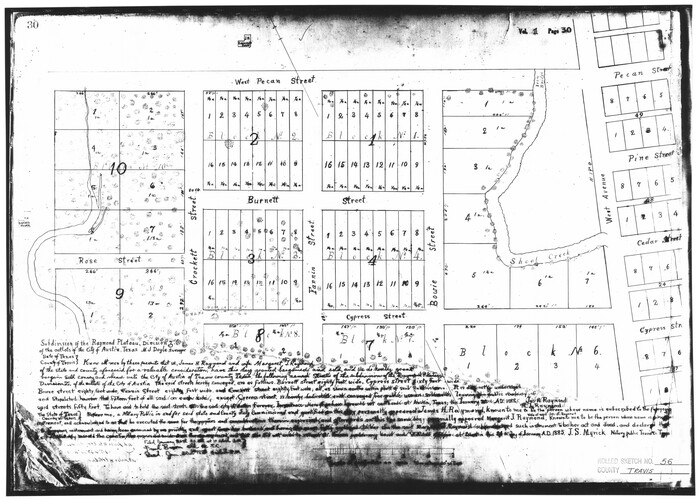 8047, Travis County Rolled Sketch 56, General Map Collection
