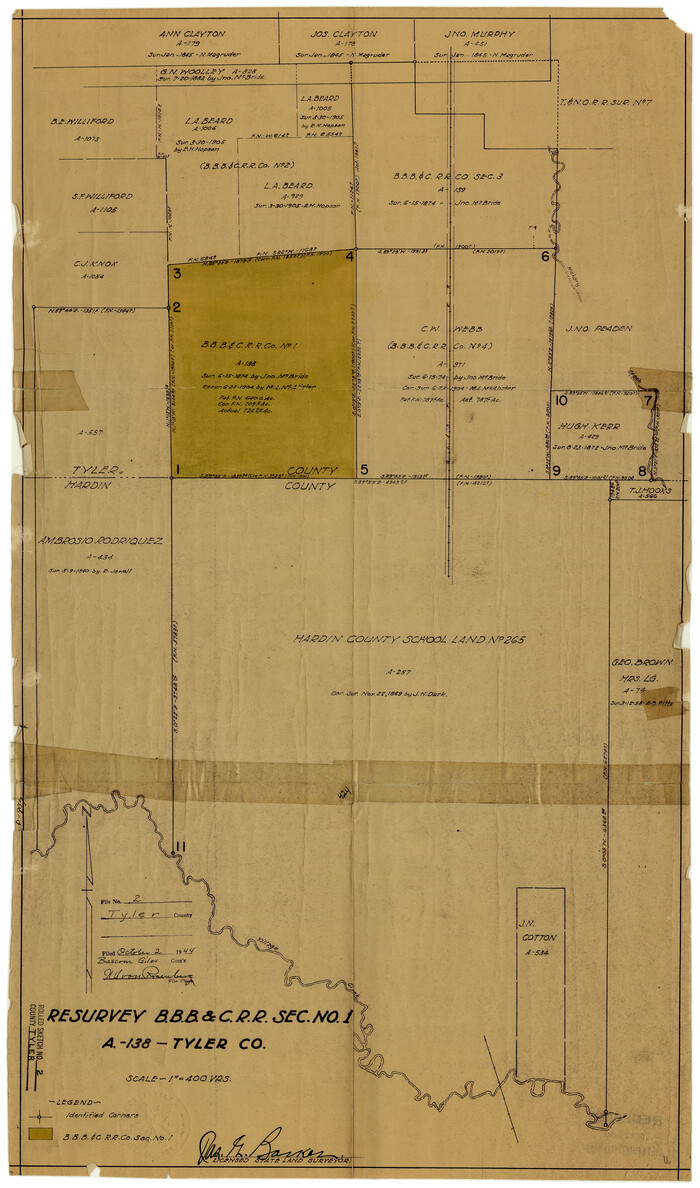 8056, Tyler County Rolled Sketch 2, General Map Collection