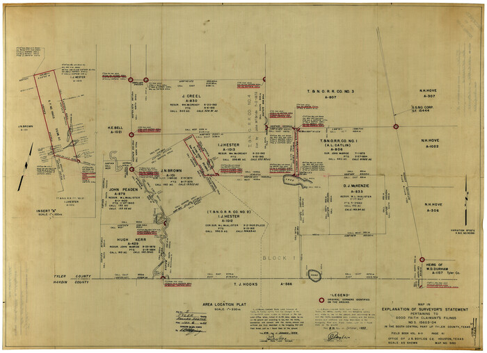 8057, Tyler County Rolled Sketch 5, General Map Collection