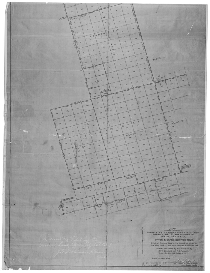 8070, Upton County Rolled Sketch 15, General Map Collection