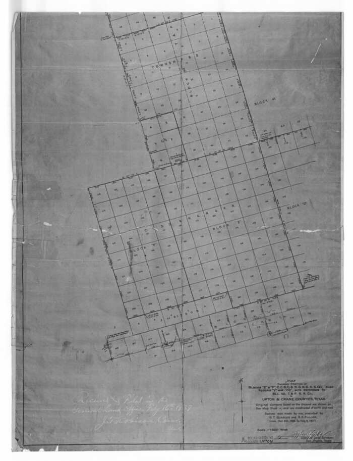 8070, Upton County Rolled Sketch 15, General Map Collection