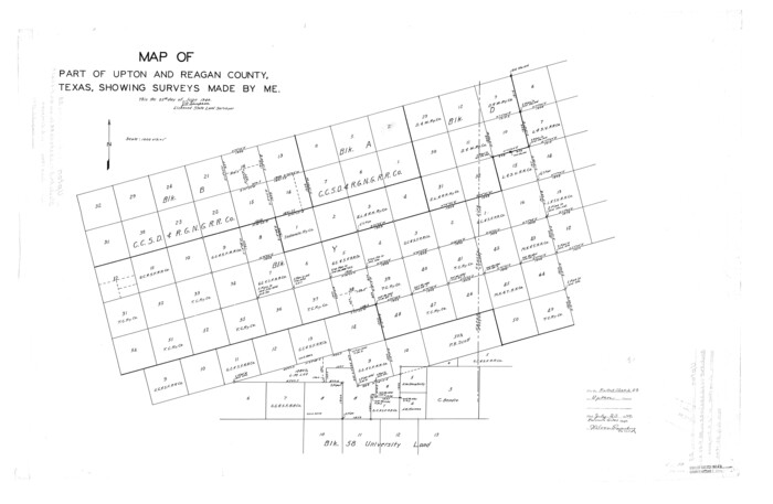 8074, Upton County Rolled Sketch 23, General Map Collection