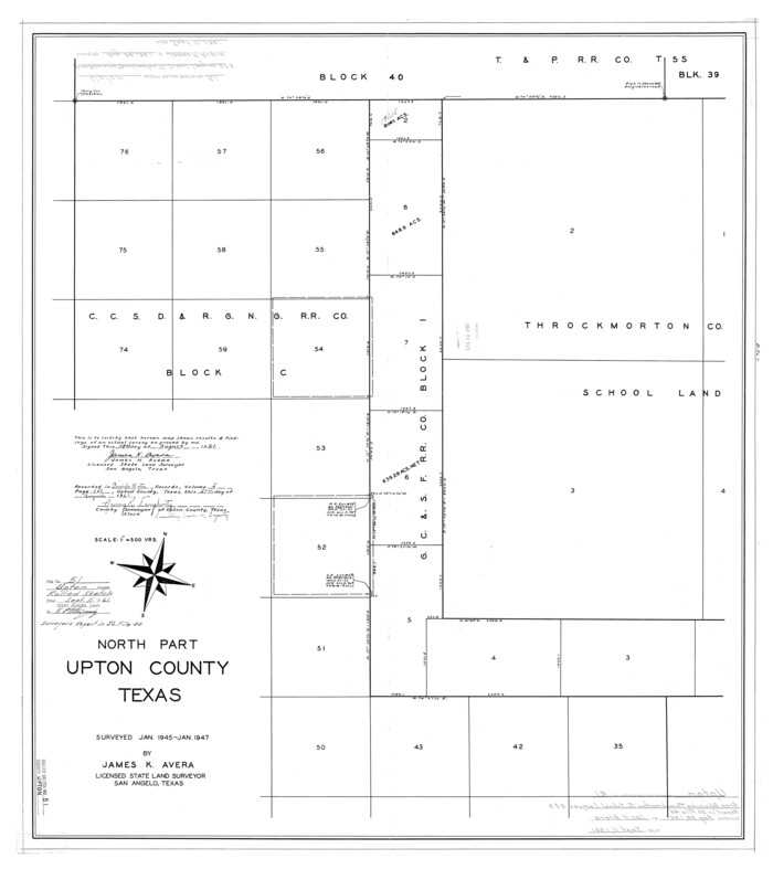 8086, Upton County Rolled Sketch 51, General Map Collection