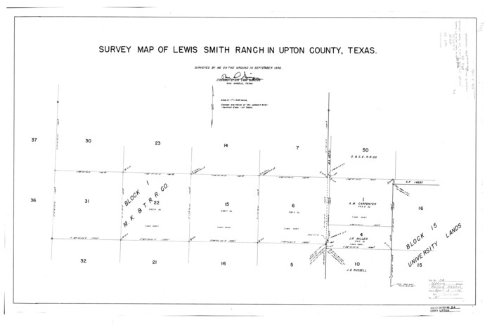 8089, Upton County Rolled Sketch 54, General Map Collection