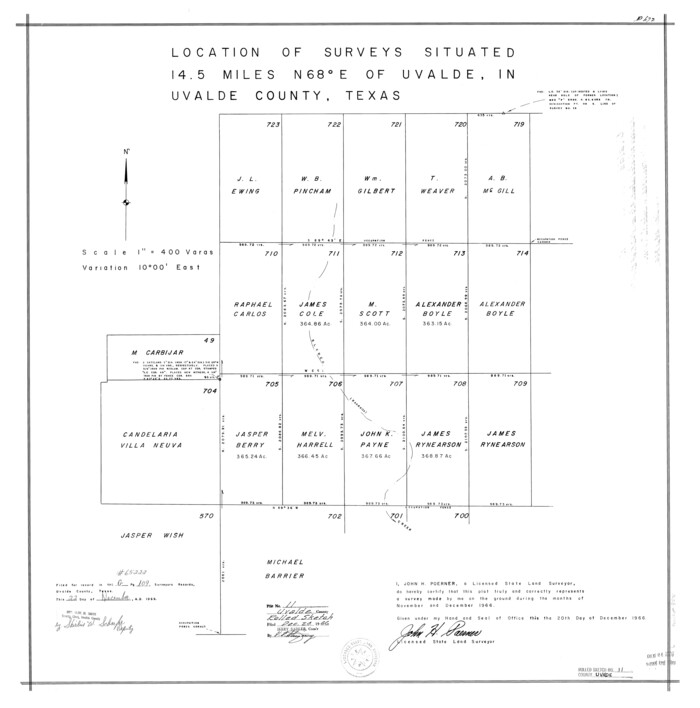 8096, Uvalde County Rolled Sketch 11, General Map Collection
