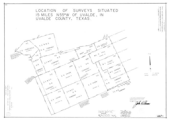 8097, Uvalde County Rolled Sketch 12, General Map Collection