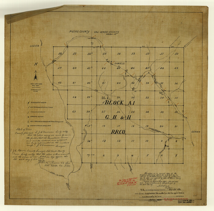 8112, Val Verde County Rolled Sketch 33, General Map Collection